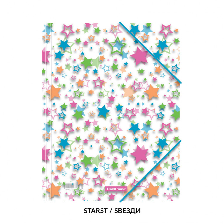 Папка ПВЦ со ластик шарена Erich Krause